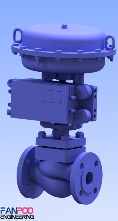 Control valve for steam hot water and chilled water process regulation